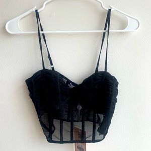 Tags on Tiger Mist Sexy mesh crop top - size S